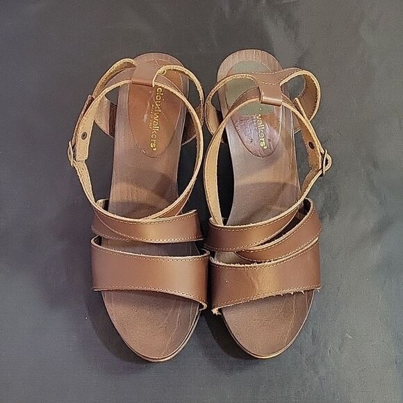 CLOUDWALKERS DOUBLE STRAP OPEN TOE WEDGE SANDAL - Picture 2 of 16